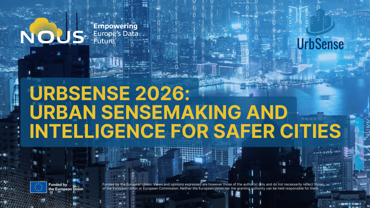 URBSENSE 2026: URBan SENSEmaking and Intelligence for Safer Cities ...